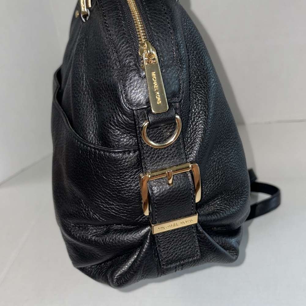 Michael Kors Black Leather Bag Convertible Shoulder Hand Bag Purse - Picture 7 of 15